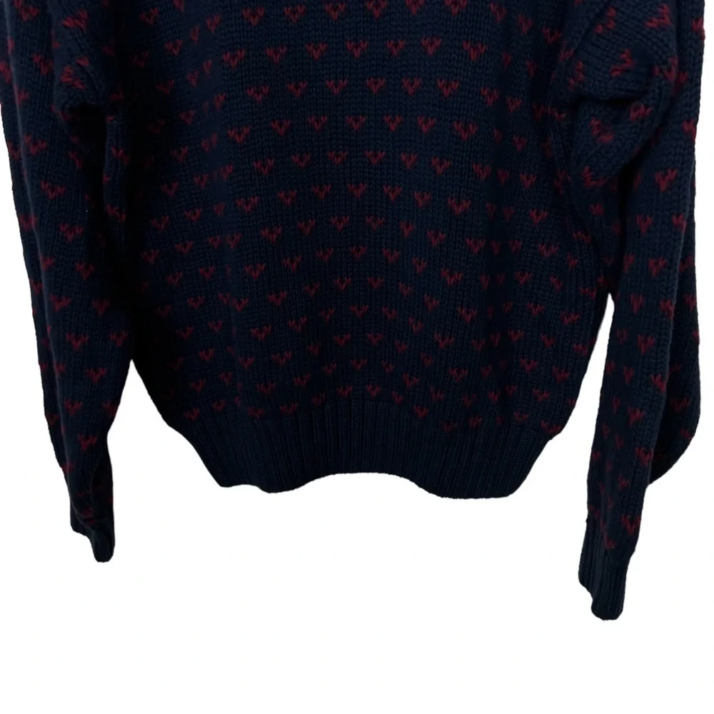 Eddie Bauer Vintage Indigo Blue Knit Sweater NWT Large - Picture 6 of 9
